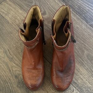 Brown Leather Ankle Boots